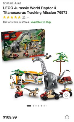LEGO Jurassic World Raptor & Titanosaurus Tracking Mission 76973