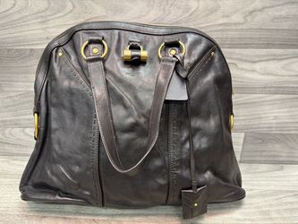 YSL YVES SAINT LAURENT Black LEATHER PURSE (155333-2)