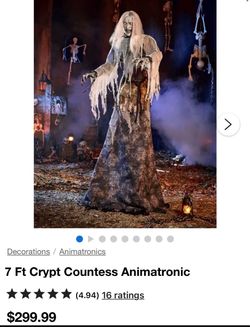 7 Ft Crypt Countess Animatronic Halloween Decoration spirt Halloween