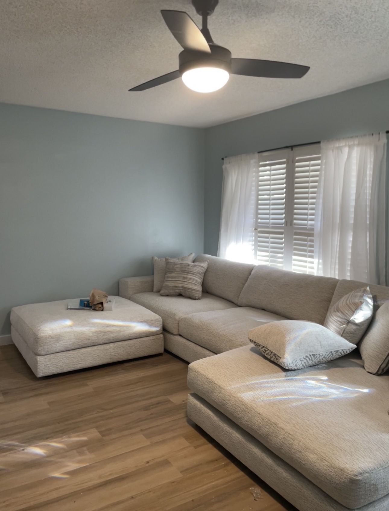 Montecito Chaise Sectional sofa 2pc and Ottoman