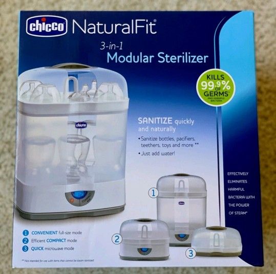 CHICCO NaturalFit 3 in 1 Modular Sterilizer in Verv Good Condition