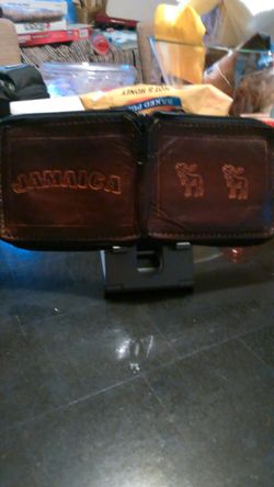 Leather wallet with zipper purchased in Jamaica