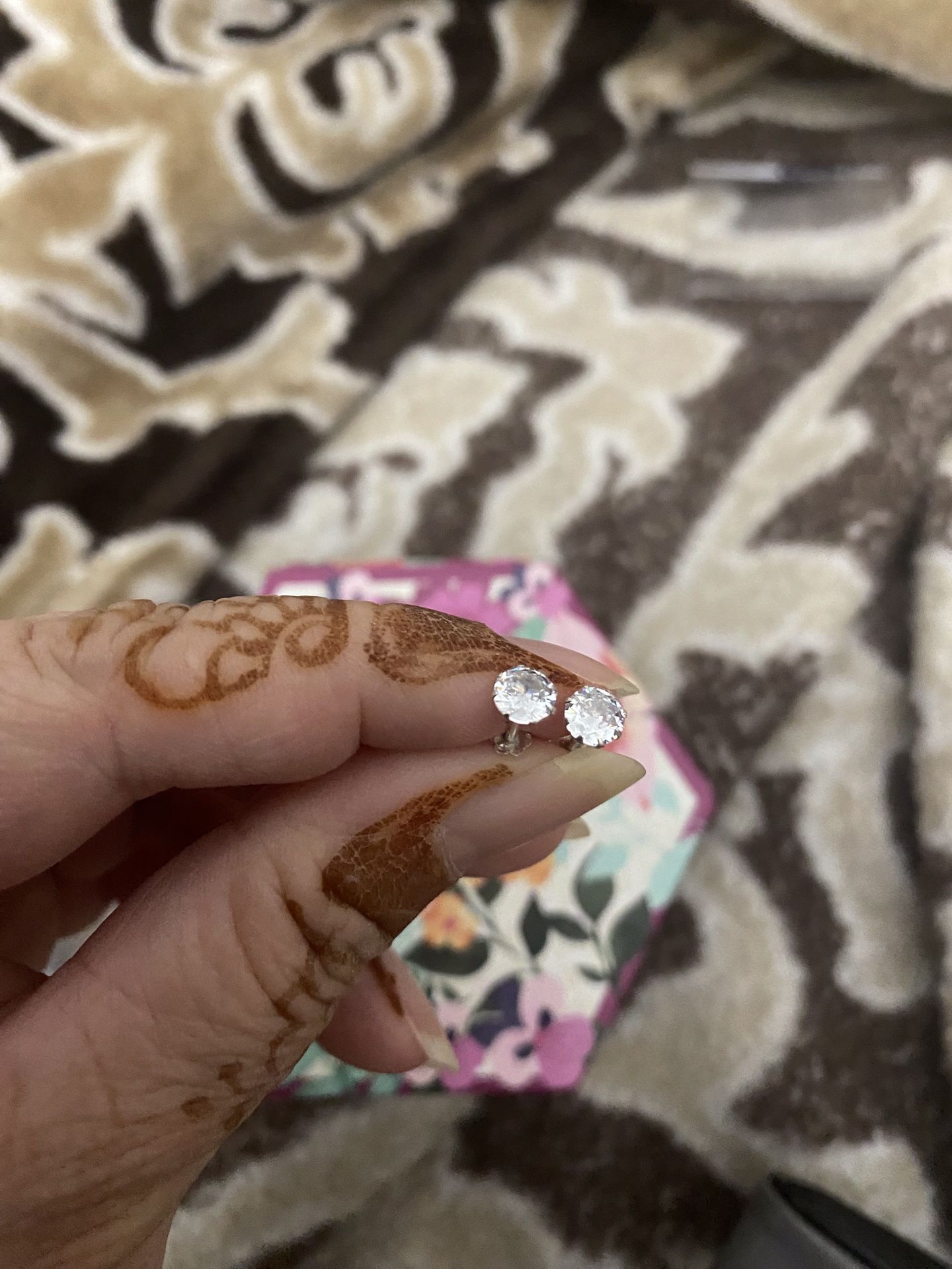 Real Silver Small Stud Earrings 