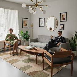 ​Set of 4 Authentic Vintage 60s 70s Mid-Century Modern Gunlocke Chairs Oak Classic Mod MCM $225 for pair