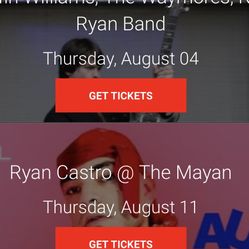 Ryan Castro 2 Vip Tixs Mayan August 11
