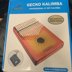 BRAND NEW IN BOX GECKO Kalimba 17 Keys Thumb Piano with Waterproof Protective Box, Tune Hammer and Study Instruction, Portable Mbira Sanza Finger Pian