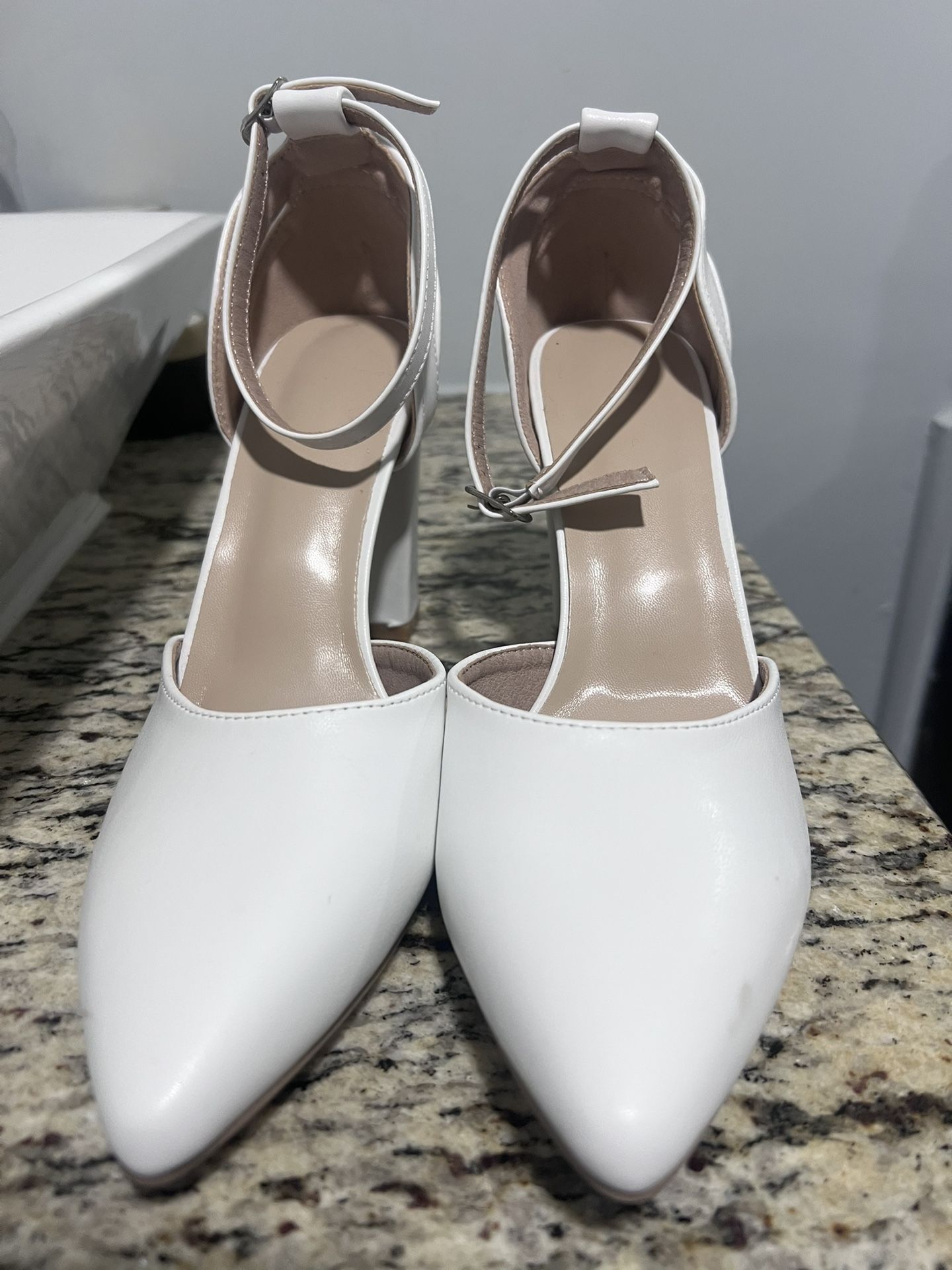 SHEIN White Block Heel Women’s Shoes
