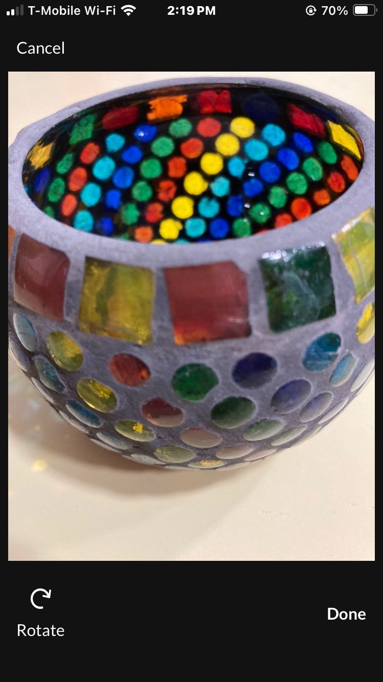 New -Mosaic Candleholder Pair