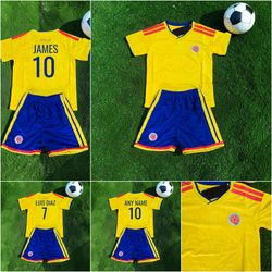 Colombia soccer kids set personalized.