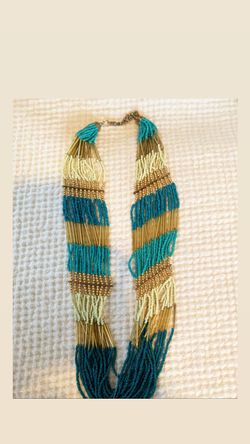 Oversized turquoise necklace