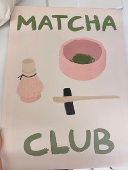 MATCHA 🍵 CLUB poster board