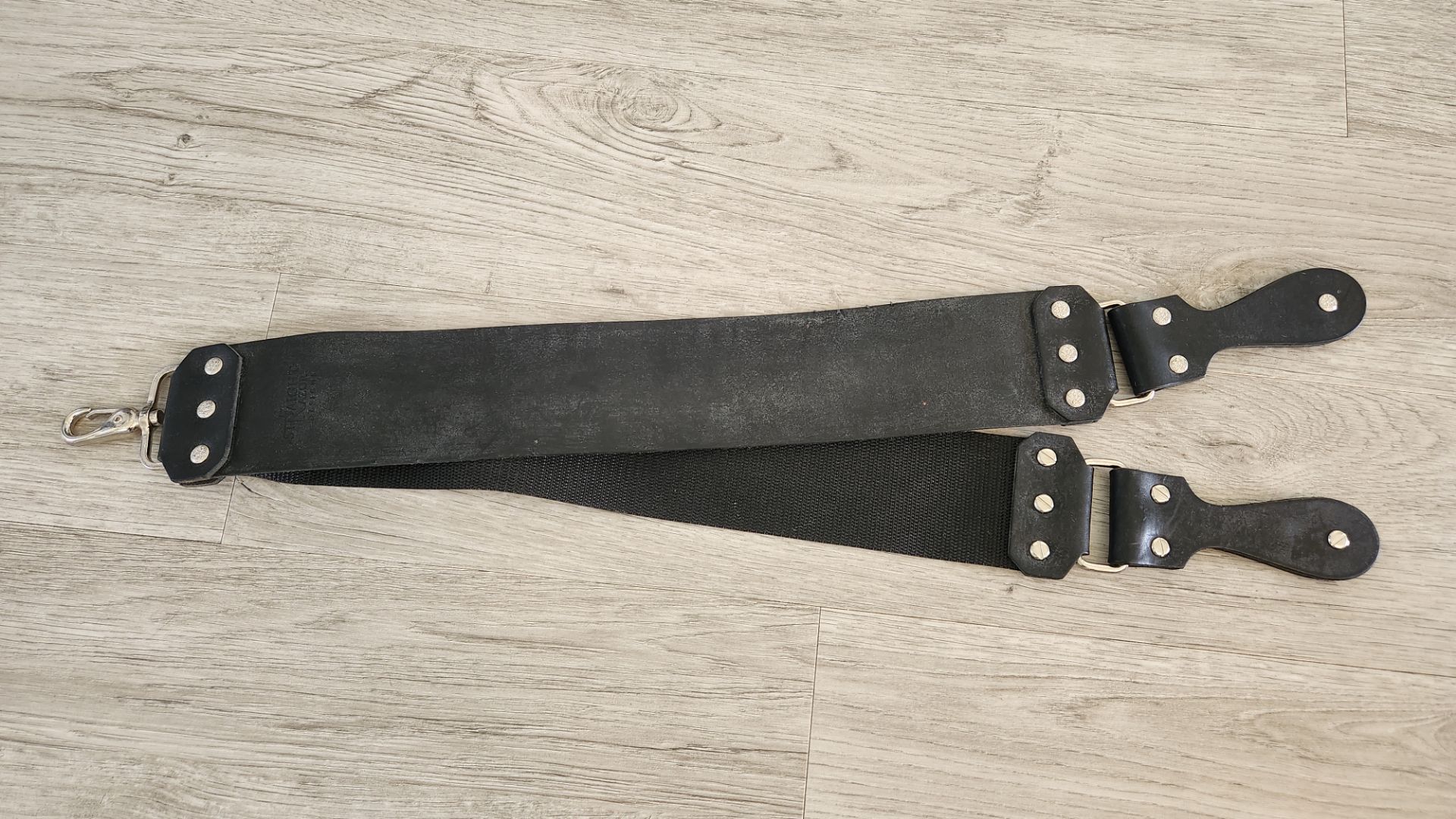 Straight Razor Designs 3" black leather and poly webbing Strop