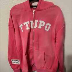 zip up brand hoodie 