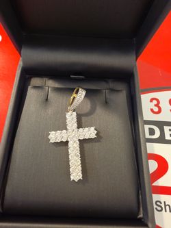 Gold diamond cross