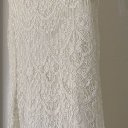 Subtle Lace White Dress NEW