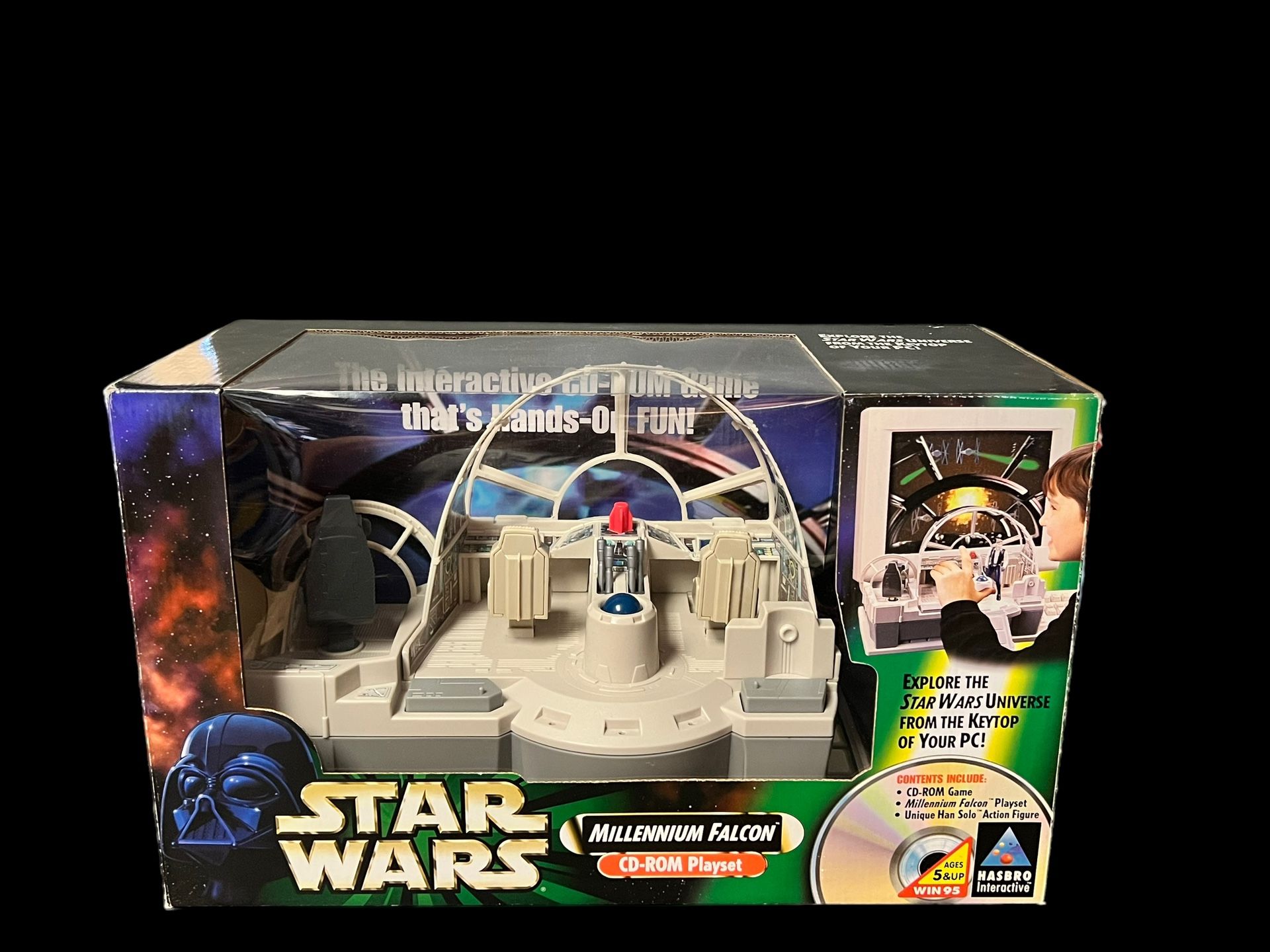 Star Wars Millennium Falcon CD-ROM Playset Interactive Game by Hasbro 1998