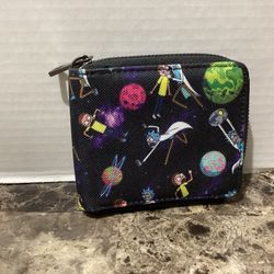 Rick & Morty Bi-fold Zip Around Wallet
