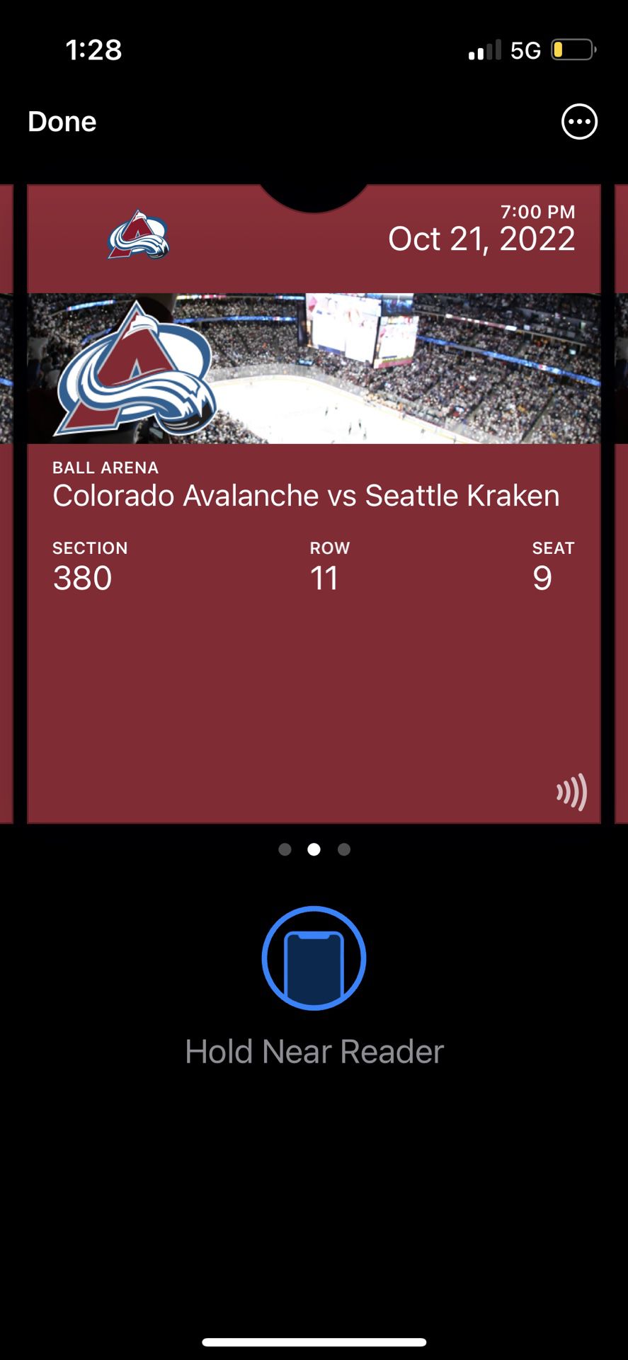 Colorado Avalanche vs Seattle Kraken 10/21 x 3 Tickets