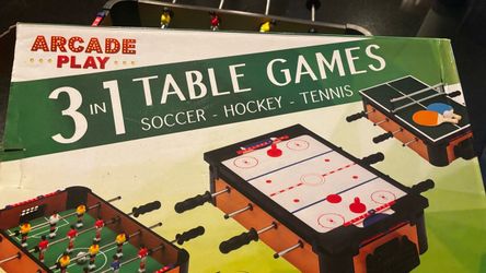 Arcade Play 3-in-1 Table Games Set
