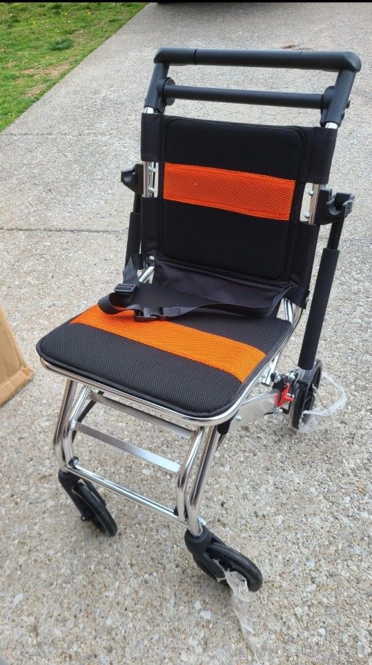 ♿♿New Wheelchair Aluminum Alloy Transport Chair Foldable 18-In W Seat 220lbs♿♿