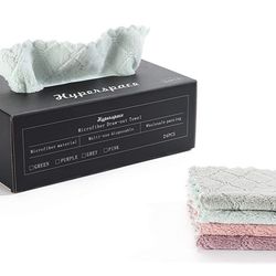 Microfiber Cleaning Cloth, Kitchen Towels, Double-Sided Microfiber Towel Lint Free Highly Absorbent Multi-Purpose Dust and Dirty Cleaning Supplies for