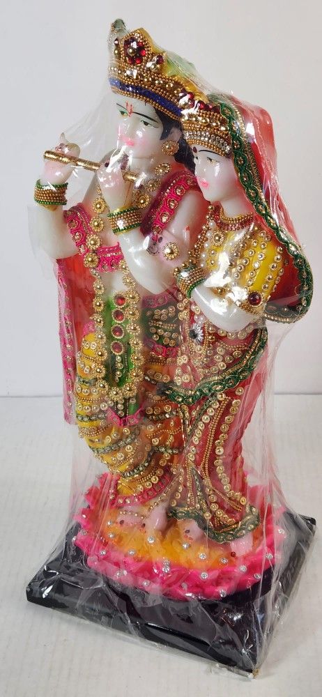 eSplanade Resin Radha Krishna on Sofa Murti Idol Statue Sculpture (16 Inches) #669