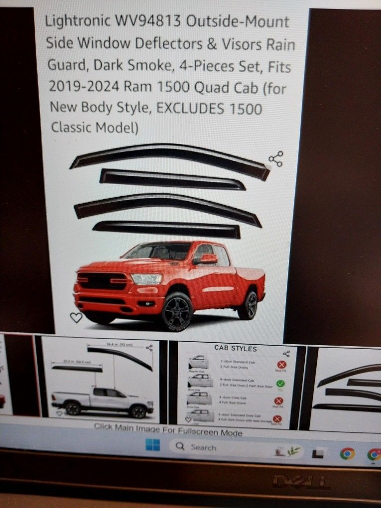 2019 -2024 Dodge Ram Quad Cab Deflectors