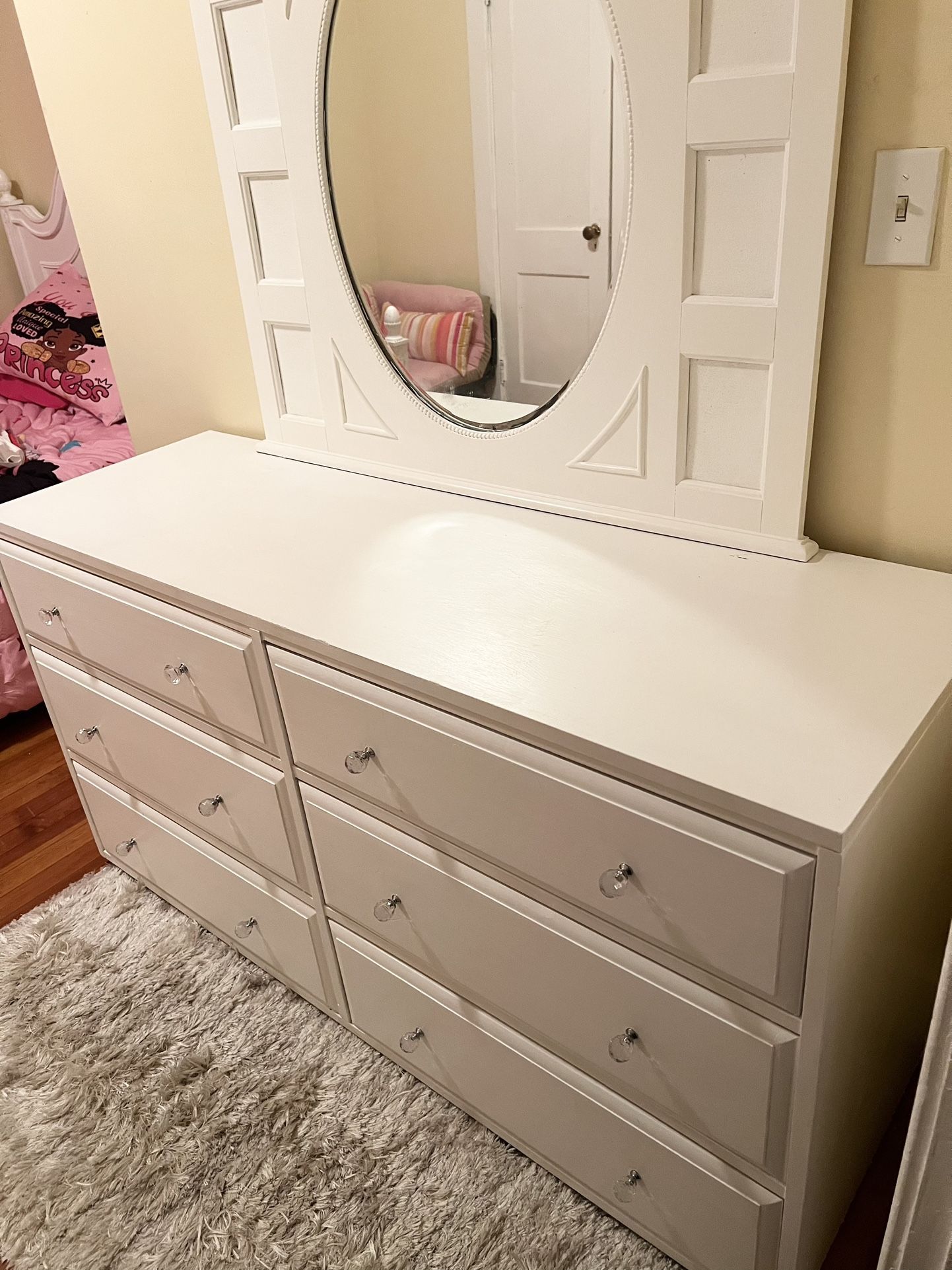 Girl’s White Princess Bedroom Set
