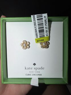 Gold flower with pearls  Kate Spade Earrings