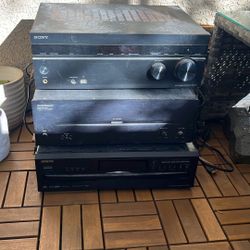 AudioSource AMP300 Stereo, Sony AV Receiver, Onkyo Disc Changer (Lot of 3)