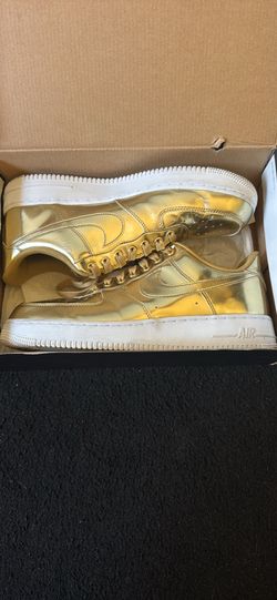 Nike Air Force 1 Low SP "Liquid Metal Gold" - Size 12.5W / Men's 11