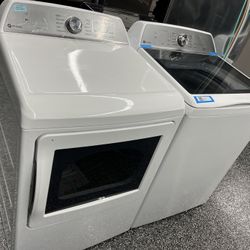 GE Profile Top Load Washer Dryer Electric Set Open Box 