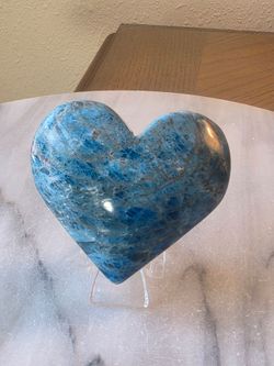 2.5" Approximately Blue Apatite Heart Quartz Crystal