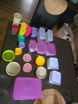 Tupperware boxes  and some veg& fruit storage  boxes