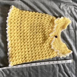 Corchet Yellow Baby Dress 