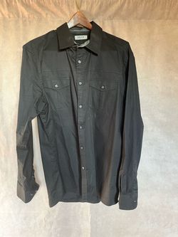 Kenneth Cole Reaction Black Button-Down Shirt XL