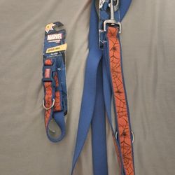 Spiderman Size S Dog Collar/Leash