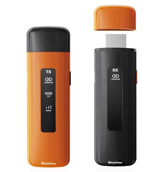 2025 Upgrade Wireless HDMI Transmitter and Receiver 4K Decode 1080P, 2.4G/5G Wireless HDMI, 164Ft/50M Plug&Play, for Streaming Video and Audio to Moni