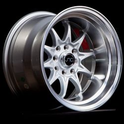 JNC003 Silver Machined Lip Wheels - 15"