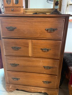 Vintage Wood Chest of Drawers