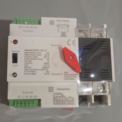 New Sealed W2R-100 Dual Power Automatic Transfer Switch Compact Reliable 100A
