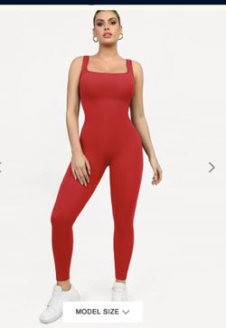 Shapewear Seamless Square Neck Tank Workout Jumpsuit