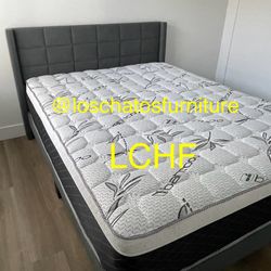 Queen Size Bed Frame With Mattress 