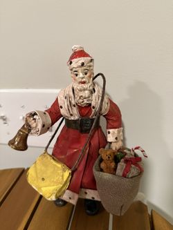 Paper mache Santa- 9 inches