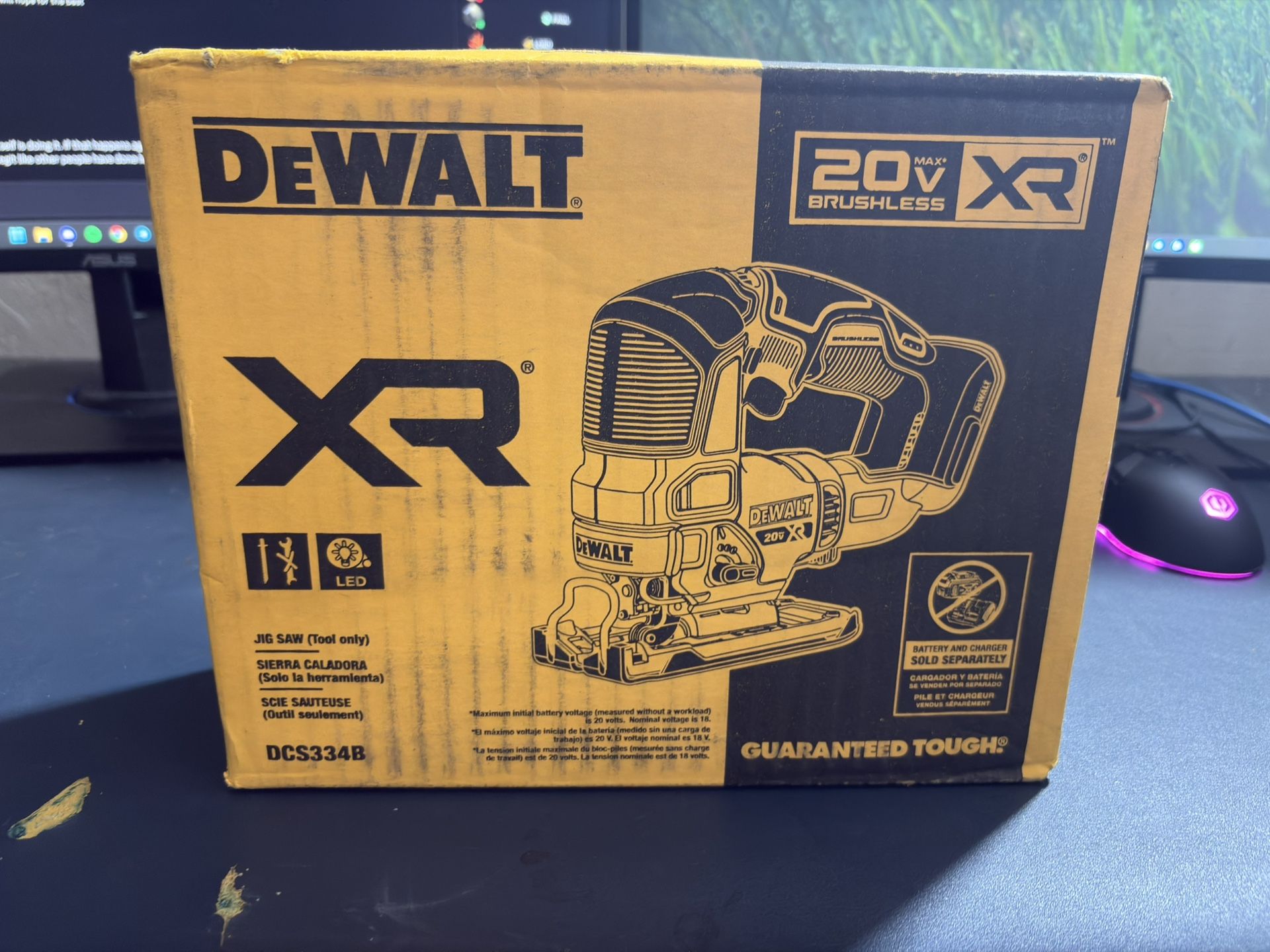 (NEW) DeWalt XR 20V MAX Brushless Variable Speed Cordless Jigsaw (Tool Only)