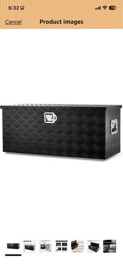36 inch Truck Tool Box,Aluminum Truck Bed Tool Box w/Handled Lock and keys, Universal Fit for Pickup‌ Truck, TrailerBlack,36 X 15 X 14 inch