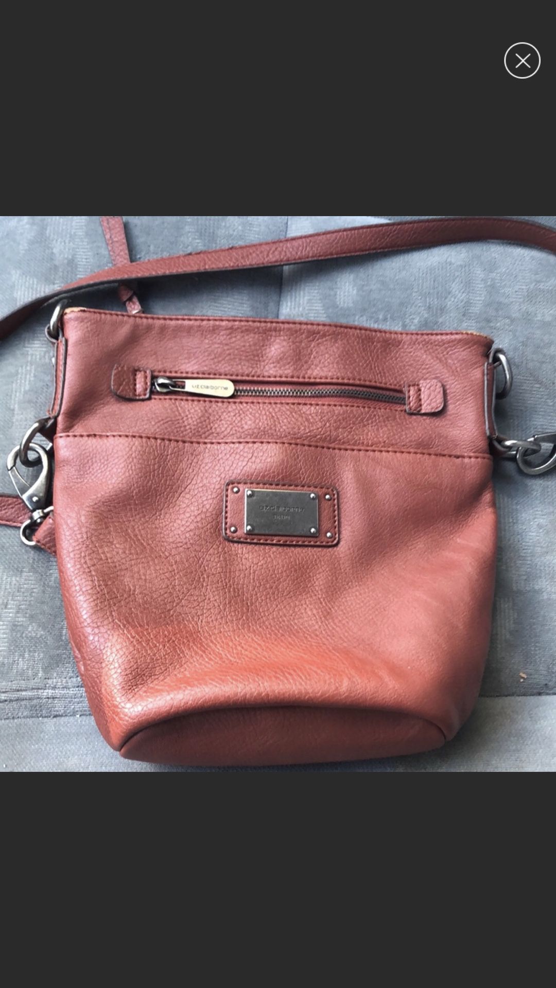Liz clariborne brown purse with strap