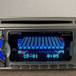 KENWOOD DPX-4021 2DIN CD/Cassette Car Audio Receiver DSP Tested & Working Japan