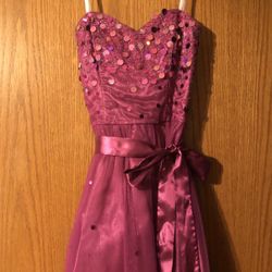 Pink strapless dress