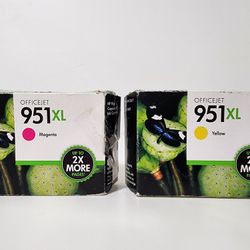 HP 951XL Magenta and Yellow Ink Cartridges Pack of 2